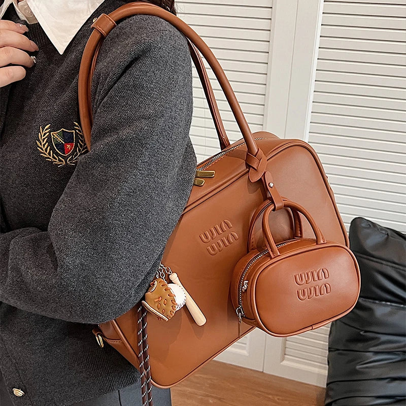 Bolsa Feminina Modelo Bowling Retrô