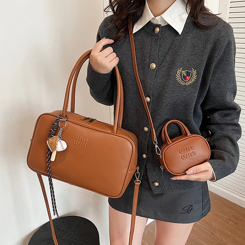 Bolsa Feminina Modelo Bowling Retrô