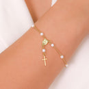Pulseira Feminina Terço de Pérola
