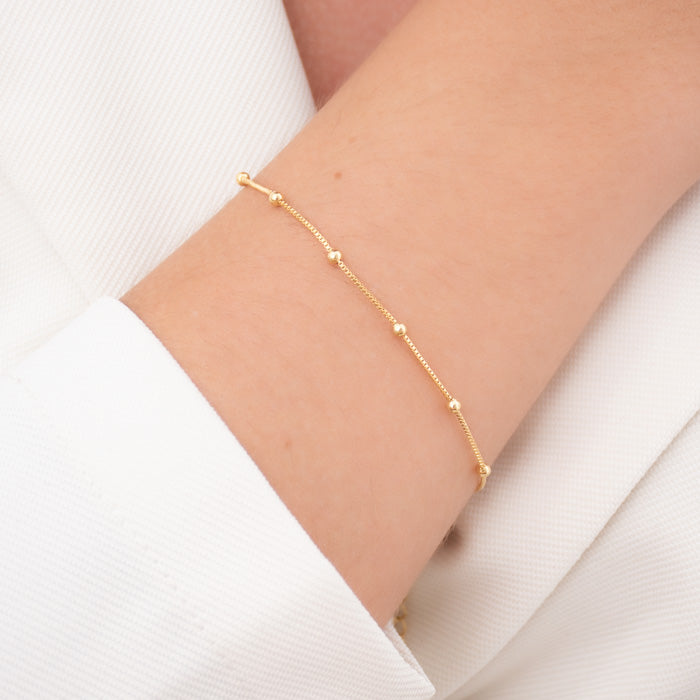 Pulseira Feminina Veneziana com Bolinhas