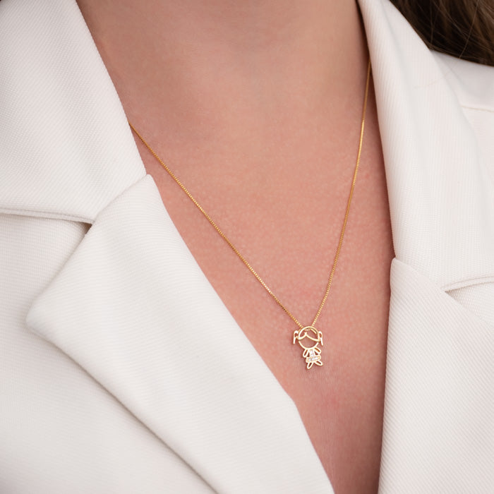 COLAR FEMININO -  MENINA VAZADA